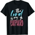 thumbnail image 1 of The Lord Is My Shepherd Christian Faith Bible Verse Psalm T-Shirt Black 3X-Large, 1 of 4