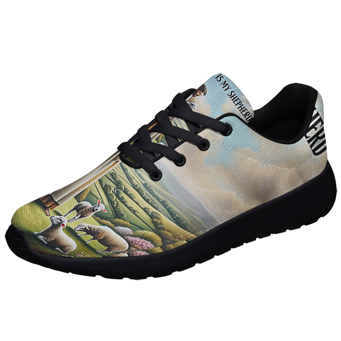 The Lord Is My Shepherd Jesus Shoes Sneakers Black Size 7 - Walmart.com