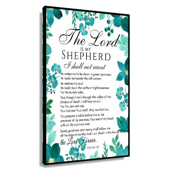 The Lord Is My Shepherd Printable Psalm 23 Printable Art Christian Printable Wall Art Scripture Wall Art for Hallway Decor Kitchen Vertical Poster