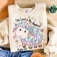 thumbnail image 1 of The Lord Is My Shepherd Sweatshirt, Christian Easter Pullover, Faith-Based Spring Shirt, Religious Boho Easter Sweatshirt, Bible Verse Gift, 1 of 5