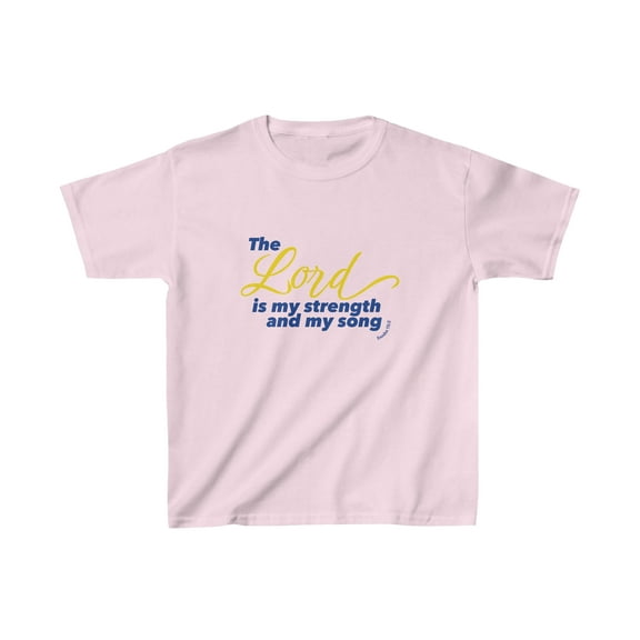 The Lord Is My Strength And My Song Kids Heavy Cotton Tee