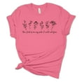 thumbnail image 1 of The Lord Is On My Side I Will Not Fear Unisex Ladies Design Christian T-shirt Graphic Tee-Pink-medium, 1 of 4