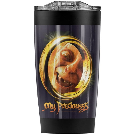 The Lord Of The Rings/My Precious Stainless Steel Tumbler 20 oz Coffee Travel Mug/Cup, Vacuum Insulated & Double Wall with Leakproof Sliding Lid | Great for Hot Drinks and Cold Beverages