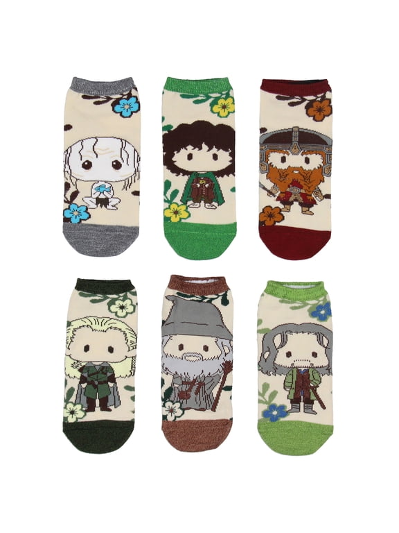 Socks Adult Character Earth Tones Low Cut Now Show Mix And Match Ankle Socks 6 Pairs