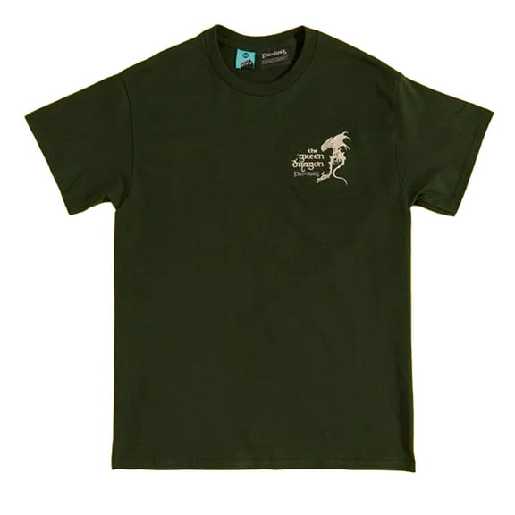 The Lord Of The Rings  Adult Green Dragon Embroidered T-Shirt