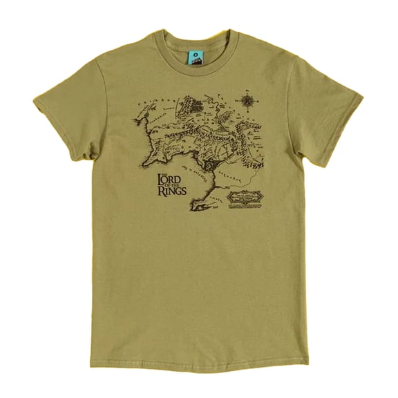 The Lord Of The Rings  Adult Middle Earth Map T-Shirt