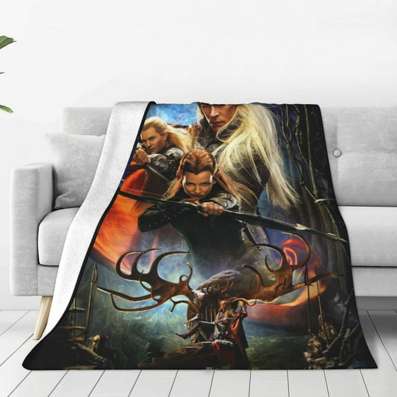 The Lord Of The Rings Flannel Throw Blanket Super Soft Lightweight Plush Throw Blankets For Bed Sofa Dormitory,40"X30"