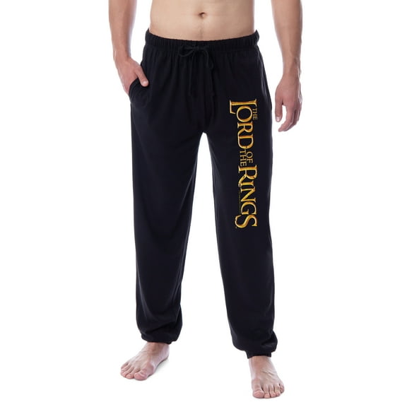 The Lord Of The Rings Mens' Movie Title Logo Sleep Jogger Pajama Pants