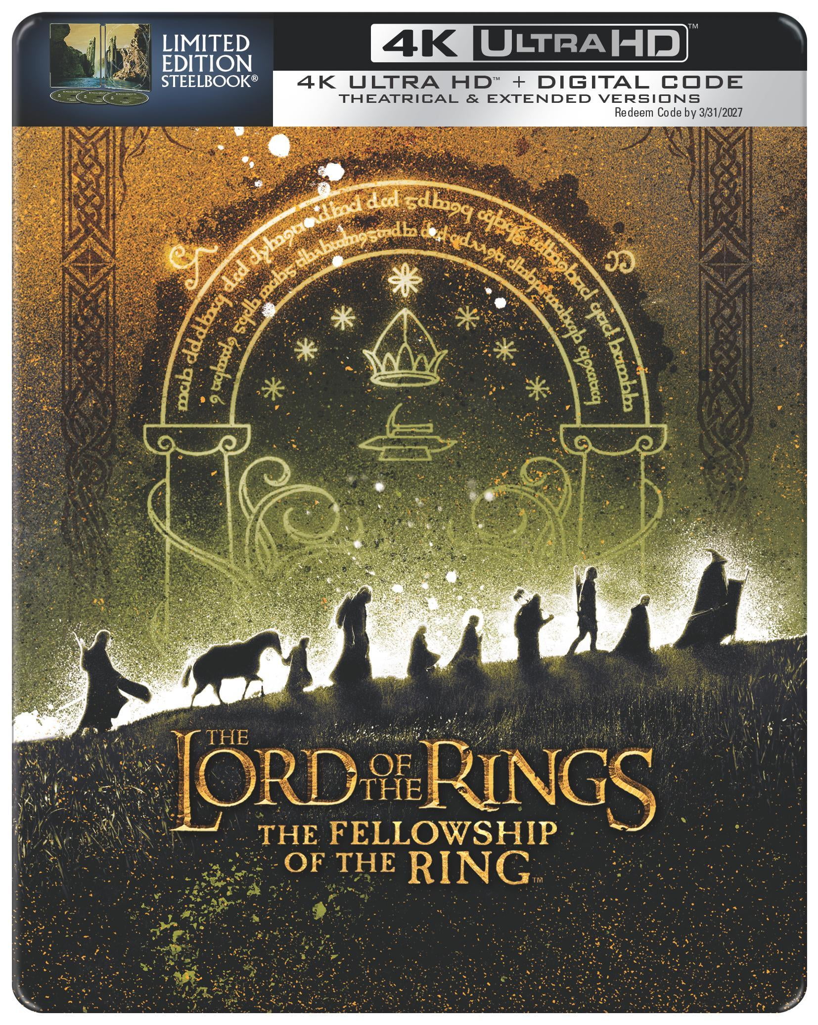 Walmart exclusive discounts  The Lord Of The Rings: The Fellowship Of The Ring (Walmart Exclusive) (Steelbook) (4K Ultra HD + Blu-ray + Digital Copy), Action, New Line