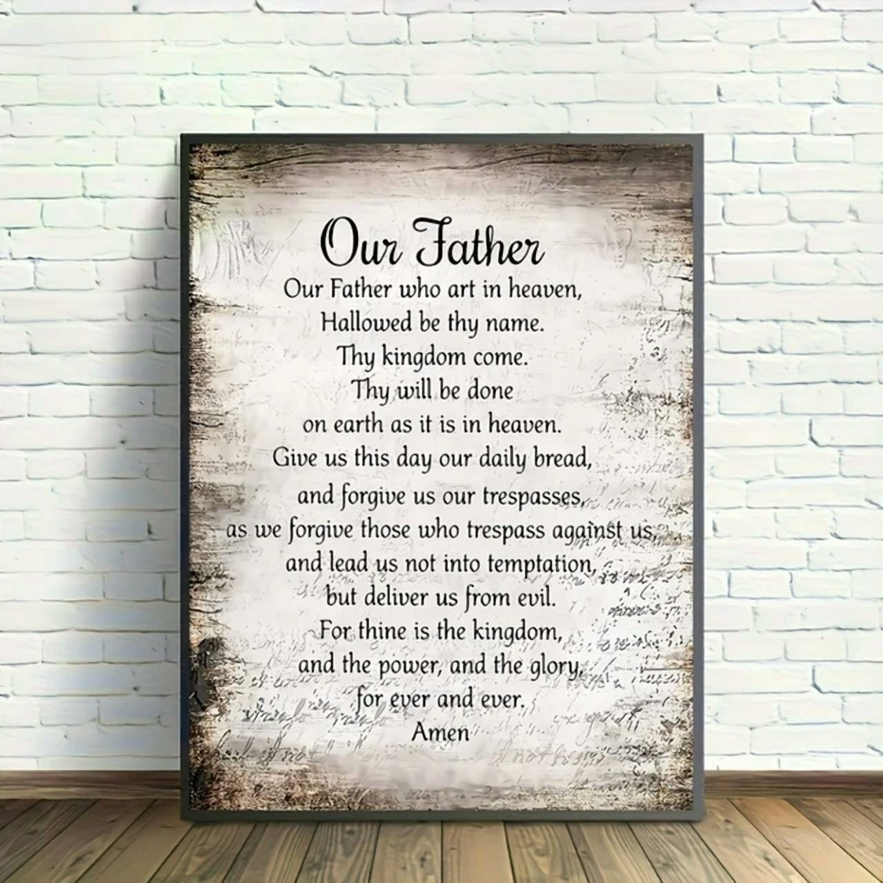 The Lord'S Prayer Jesus Art Inspirational Scripture Wall Decor Home ...