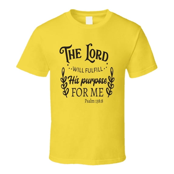TrendyTees The Lord Will Fulfill His Purpose For Me Theme Short Sleeve T-Shirts, Men's
