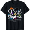 thumbnail image 1 of The Lord is My Shepherd Butterfly Art - Psalm 23:1 Religious T-Shirt Black X-Large, 1 of 4