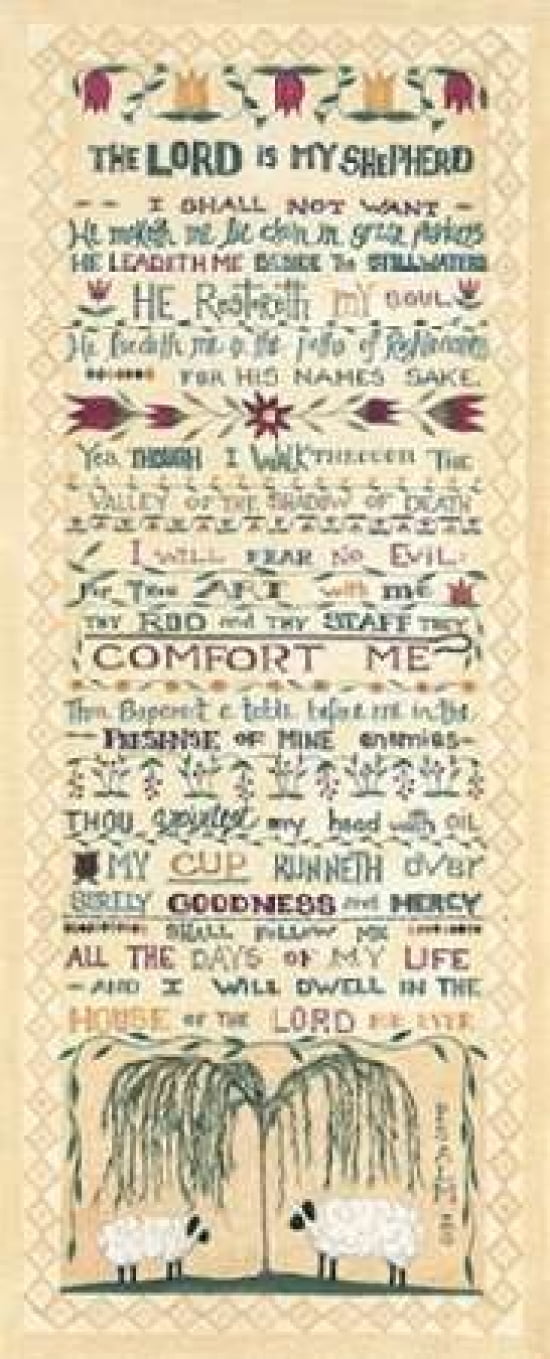 The Lord is My Shepherd Canvas Art - Cindy Shamp (10 x 20)