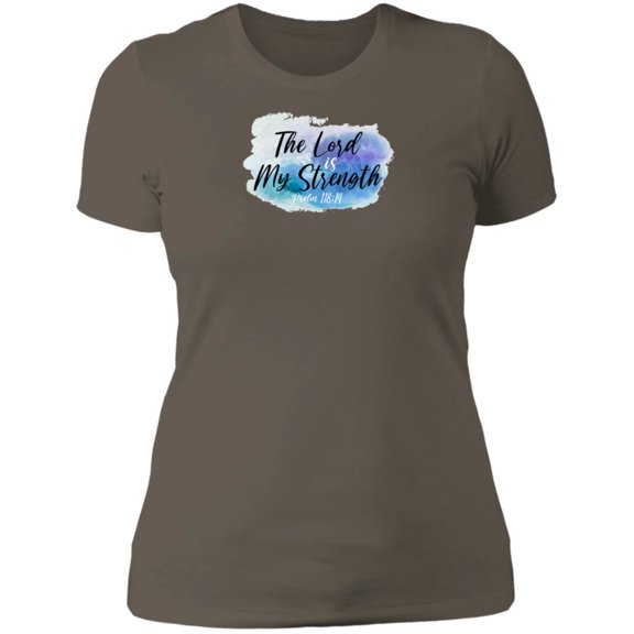 The Lord is My Strength Ladies Boyfriend Tee