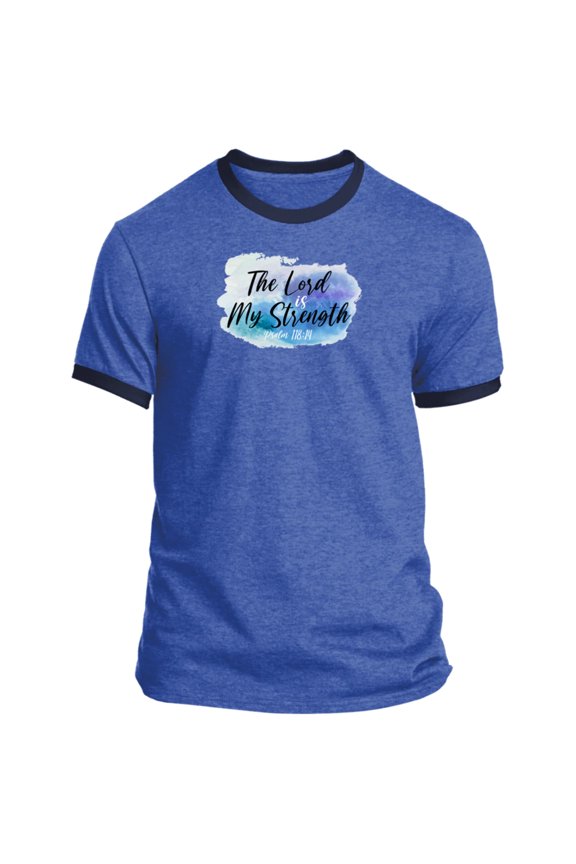 The Lord is My Strength Men’s Ringer Tee