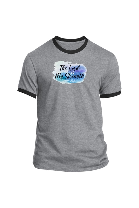The Lord is My Strength Men’s Ringer Tee