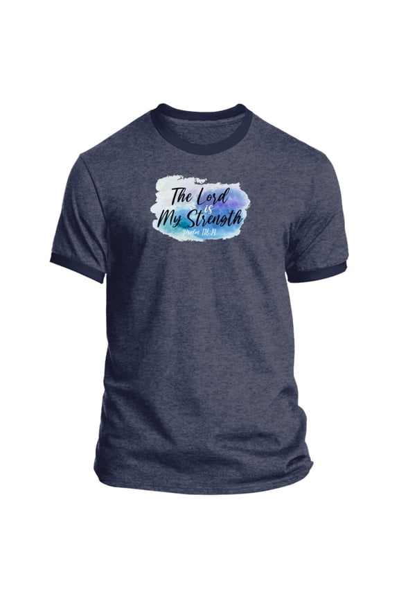The Lord is My Strength Men’s Ringer Tee