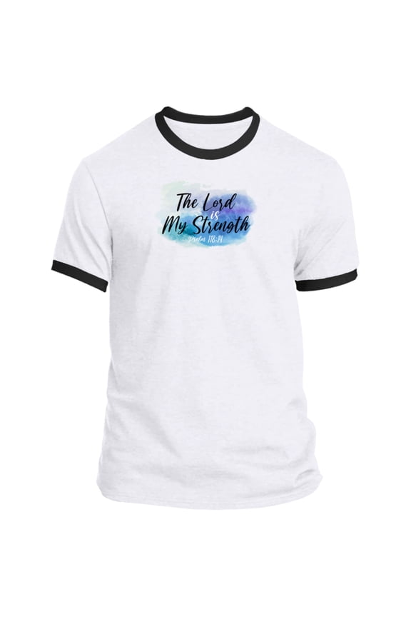 The Lord is My Strength Men’s Ringer Tee