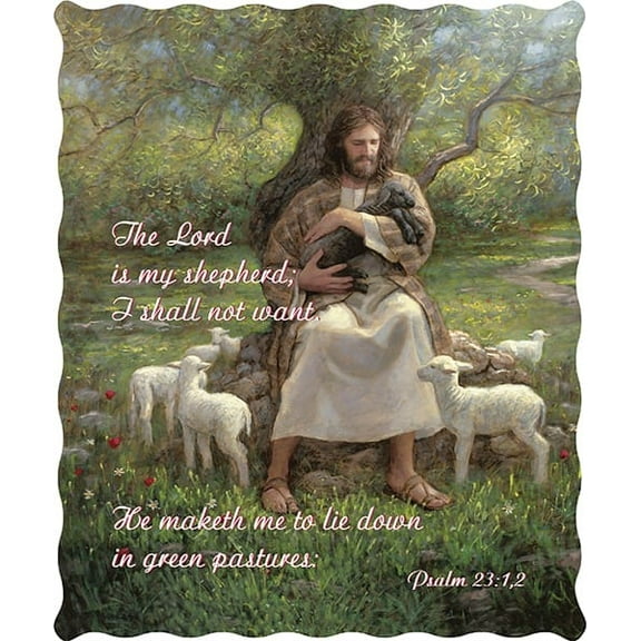 The Lord is my Shepard PSALM 23:1 Religous Quilt Throw Blanket