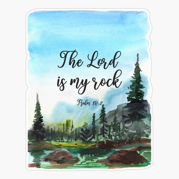 The Lord is my rock Sticker