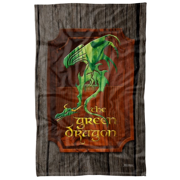 The Lord of The Rings Blanket, 36'x58' Green Dragon Inn Sign Fleece Blanket