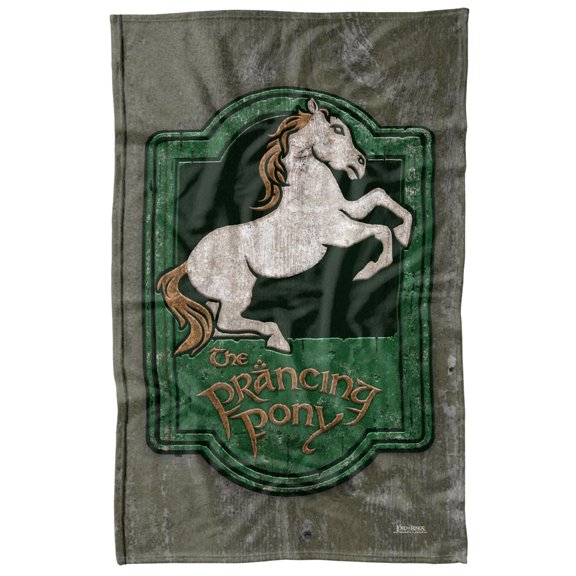 The Lord of The Rings Blanket, 36'x58' Prancing Pony Sign Fleece Blanket