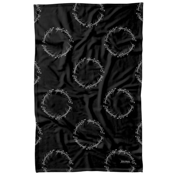The Lord of The Rings Blanket, 36'x58' Ring Script Fleece Blanket
