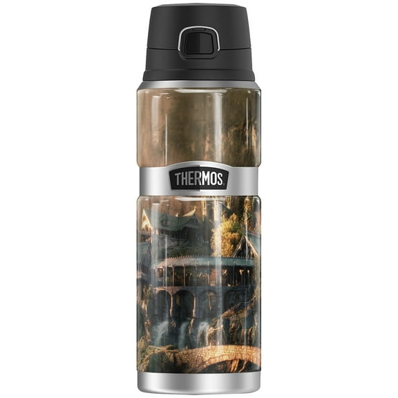 The Lord of The Rings Rivendell THERMOS STAINLESS KING Stainless Steel Drink Bottle, Vacuum insulated & Double Wall, 24oz
