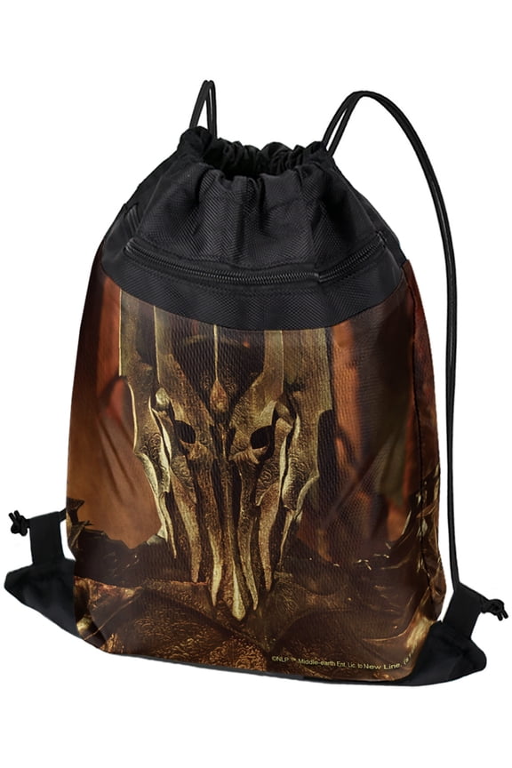 The Lord of The Rings Sauron Character Drawstring Backpack Sports Bag Sackpack 17" x 13", Perfect for Gym, Yoga or Practice