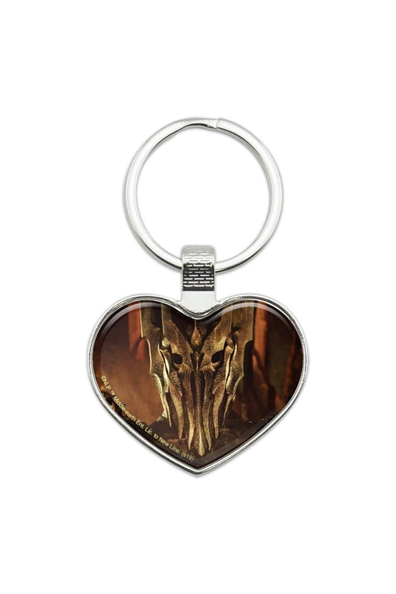 The Lord of The Rings Sauron Character Keychain Heart Love Metal Key Chain Ring
