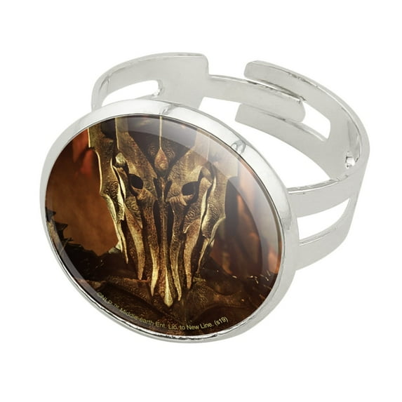 The Lord of The Rings Sauron Character Silver Plated Adjustable Novelty Ring