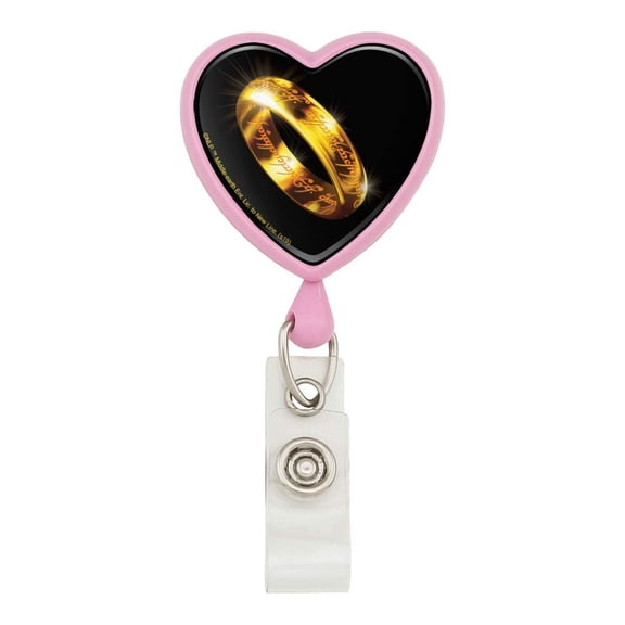 The Lord of The Rings The One Ring Heart Lanyard Retractable Reel Badge ID Card Holder