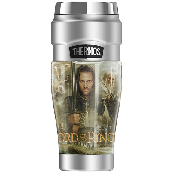 The Lord of The Rings Trilogy Poster THERMOS STAINLESS KING Stainless Steel Travel Tumbler, Vacuum insulated & Double Wall, 16oz