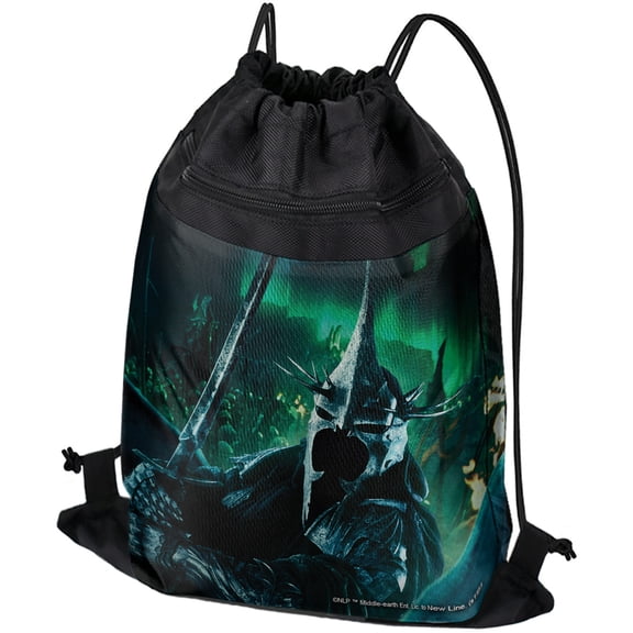 The Lord of The Rings Witch King of Angmar Character Drawstring Backpack Sports Bag Sackpack 17" x 13", Perfect for Gym, Yoga or Practice