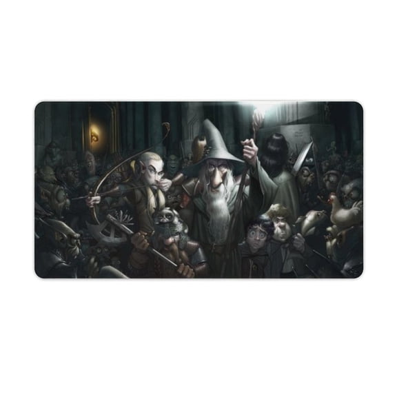 The Lord of the Rings 2003 Mouse Pad vs Playmat Frodo Baggins Gandalf Gimli,Tween Mouse Pad Personalized 15.7”X29.5” Rubber,Each,Besetuui