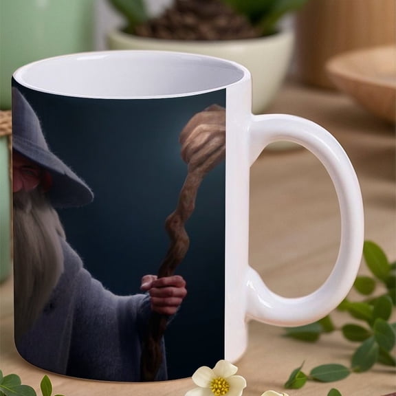 The Lord of the Rings 2025 Mug Shot Fan Gandalf,11 oz Mugs Tween,Gifts for Men and Women,Each,Besetuui