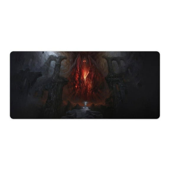 The Lord of the Rings 2027 Desk Pad for Keyboard Decorative Women Balrog,Teen Mouse Pad Design Ideas 15.7”x35.4” Rubber,Each,Besetuui
