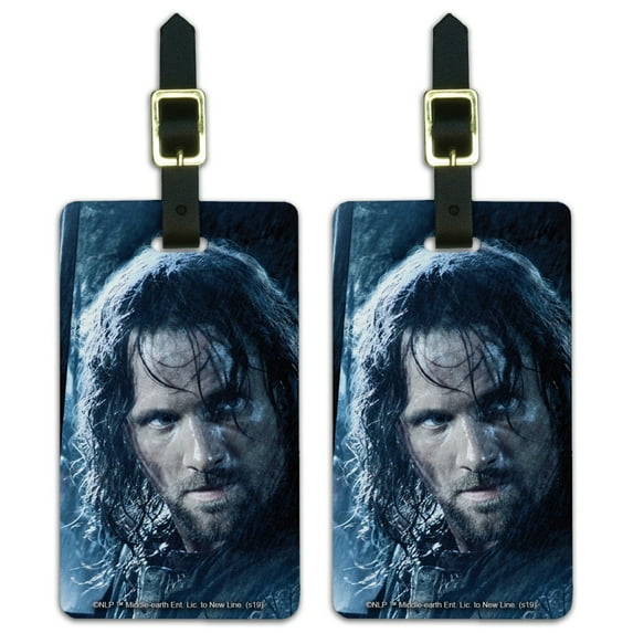 The Lord of the Rings Aragorn Character Luggage ID Tags Suitcase Carry-On Cards - Set of 2