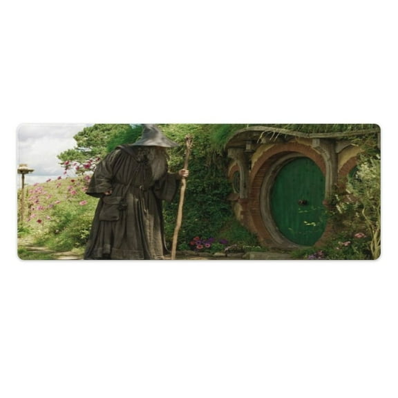 The Lord of the Rings Conquest Mouse Pad Desk Mat Gandalf McKellen Door,Teen Mouse Pad 80x30 11.8”x31.4” Rubber,Each,Besetuui