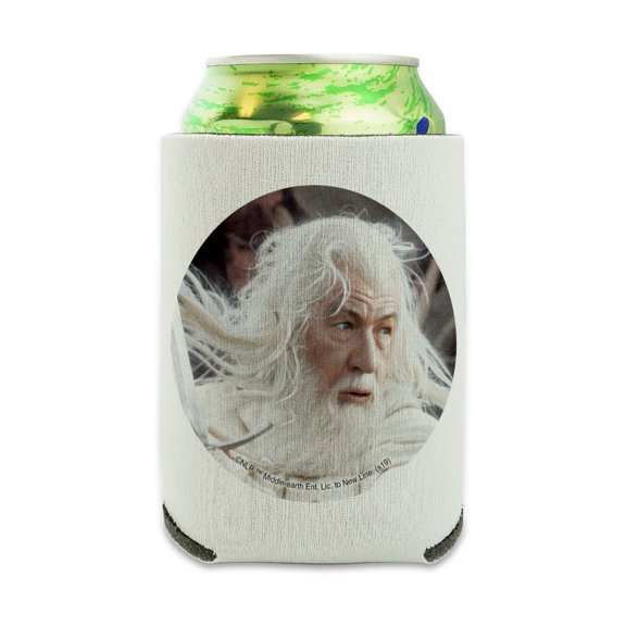 The Lord of the Rings Gandalf the White Character Can Cooler - Drink Sleeve Hugger Collapsible Insulator - Beverage Insulated Holder
