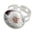 thumbnail image 1 of The Lord of the Rings Gandalf the White Character Silver Plated Adjustable Novelty Ring, 1 of 4