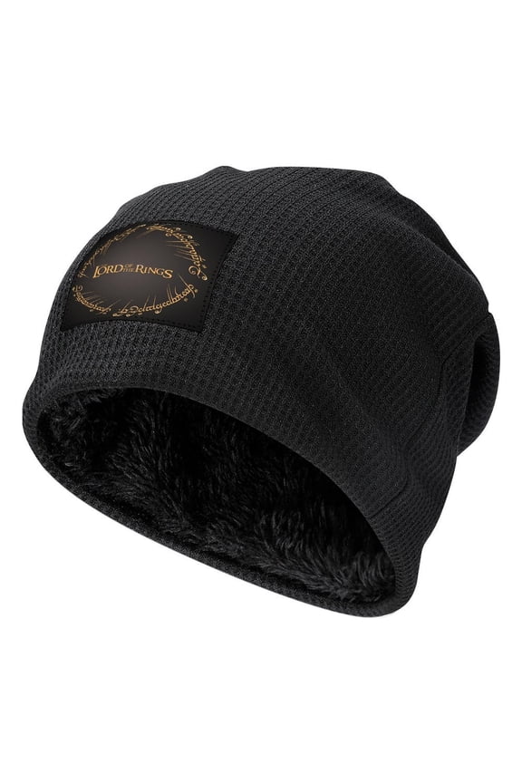 The Lord of the Rings Knit Hat Easy Pattern Black-Style Fleece Lining One Size The Hobbit Men Women Hats for Autumn Winter Besetuui