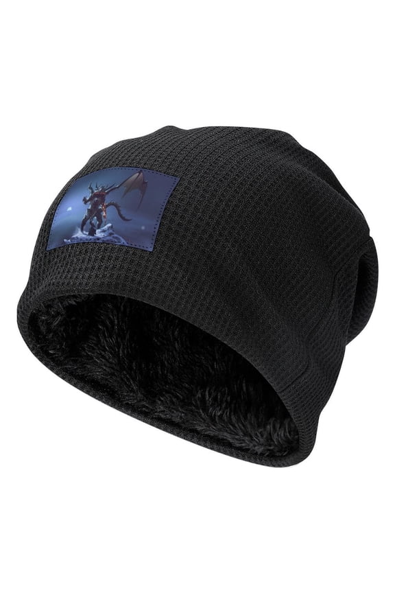 The Lord of the Rings Knit Hat Men Black-Style Fleece Lining One Size Gandalf Magic Balrog Men Women Hats for Autumn Winter Besetuui