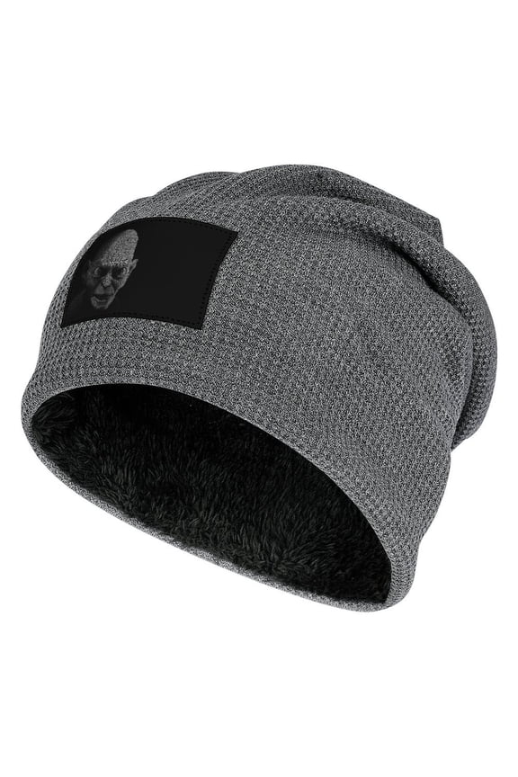 The Lord of the Rings Knitted Cap for Ladies Dark Gray-Style Fleece Lining One Size Simple Gollum Black Men Women Hats for Autumn Winter Besetuui