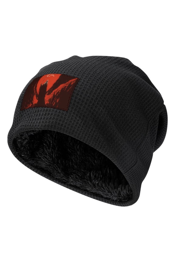 The Lord of the Rings Knitted Hat for Men Black-Style Fleece Lining One Size Saruman Men Women Hats for Autumn Winter Besetuui