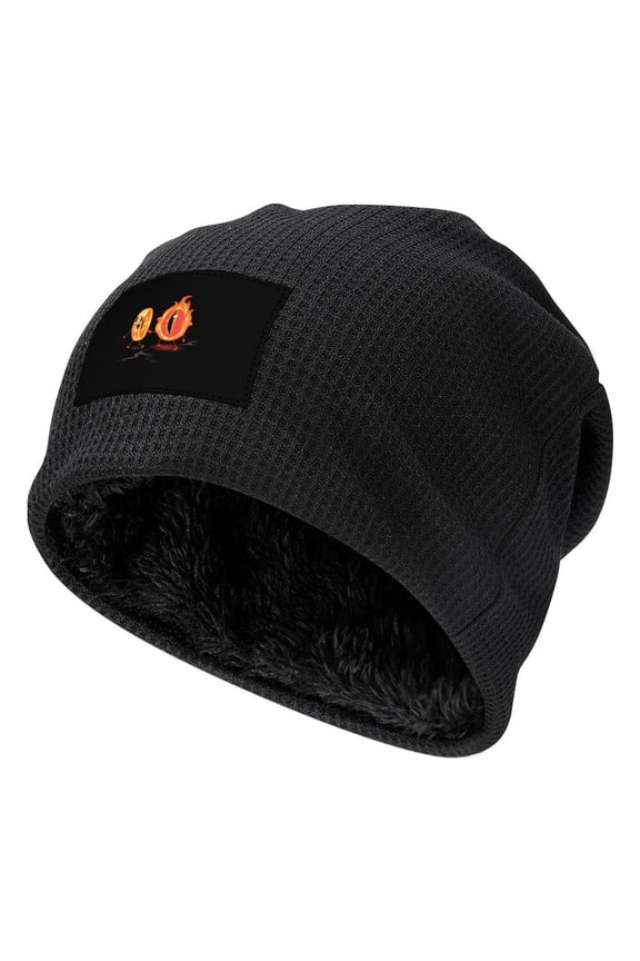 The Lord of the Rings Knitted Hats Womens Black-Style Fleece Lining One Size The Eye of Sauron Simple Men Women Hats for Autumn Winter Besetuui