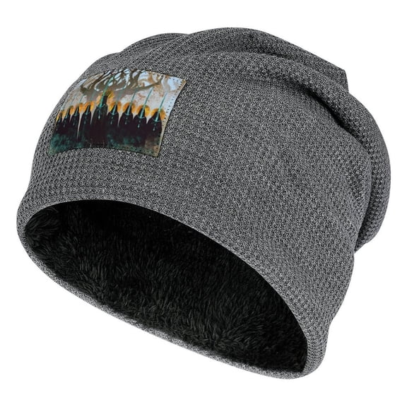 The Lord of the Rings Knitted Hats Womens Dark Gray-Style Fleece Lining One Size Witch King of Angmar Men Women Hats for Autumn Winter Besetuui