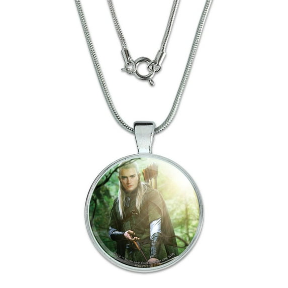 The Lord of the Rings Legolas Character 1" Pendant with Sterling Silver Plated Chain