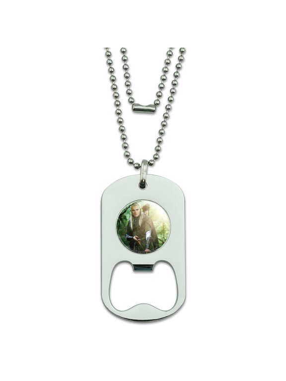 The Lord of the Rings Legolas Character Military Dog Tag Bottle Opener Pendant