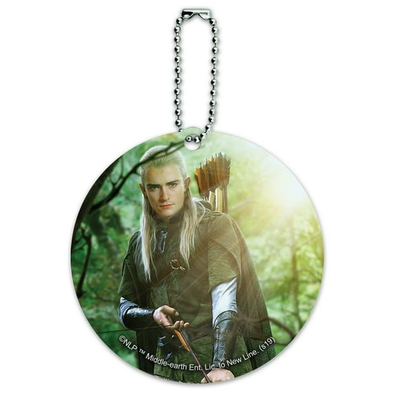 The Lord of the Rings Legolas Character Round Luggage ID Tag Card Suitcase Carry-On